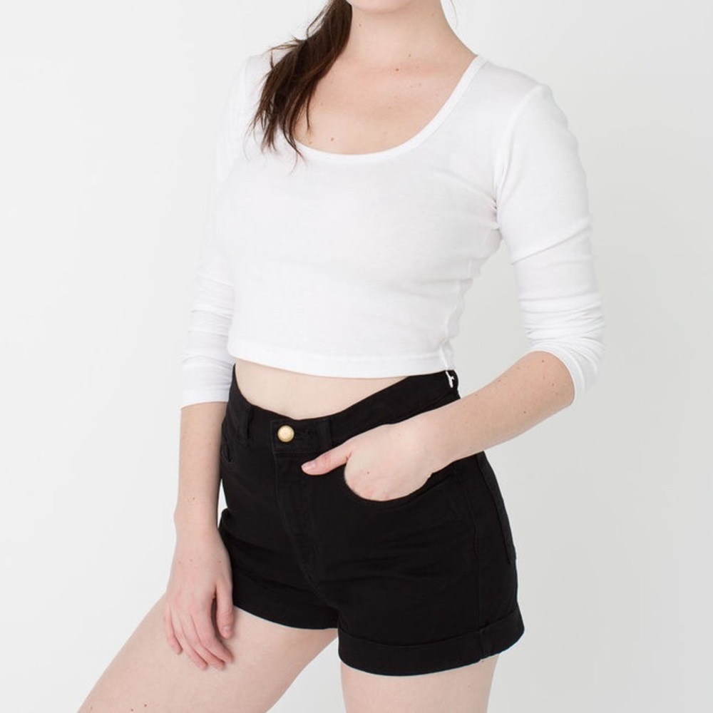 American apparel black shorts